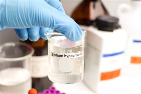 Available in various concentrations, with common household bleach typically containing 3-6% NaOCl
